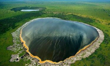 Aerial view of Ngorongoro Crater , one of the wildlife tours in Tanzania